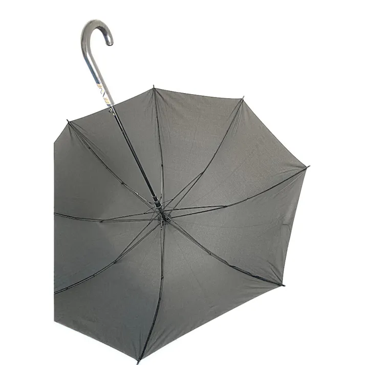 スライドカバー付き傘 65cm 無地 ブラック C6