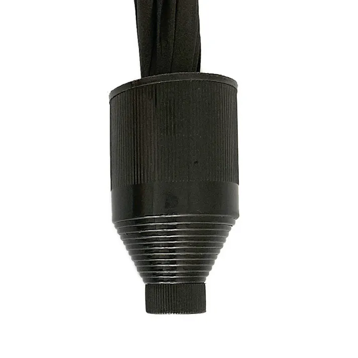 スライドカバー付き傘 65cm 無地 ブラック C6