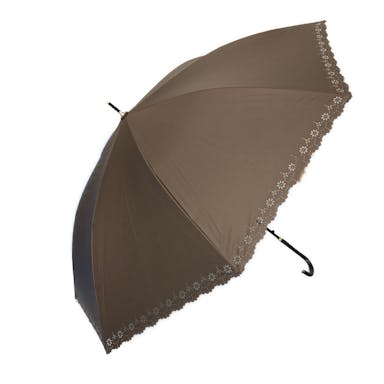 晴れの日でも使える晴雨兼用長傘 60cm ヒートカット ブラウン