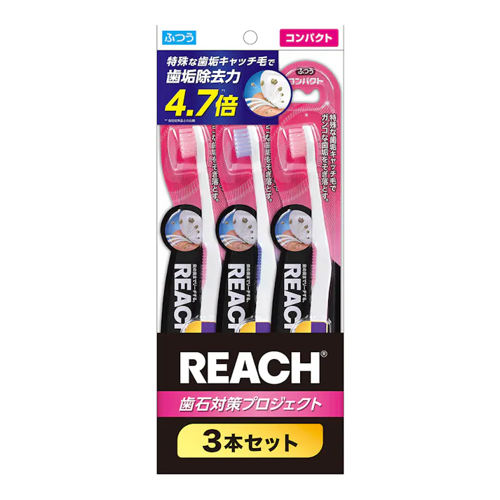 銀座ステファニー化粧品 リーチ 歯石対策プロジェクト コンパクト ふつう 3本セット