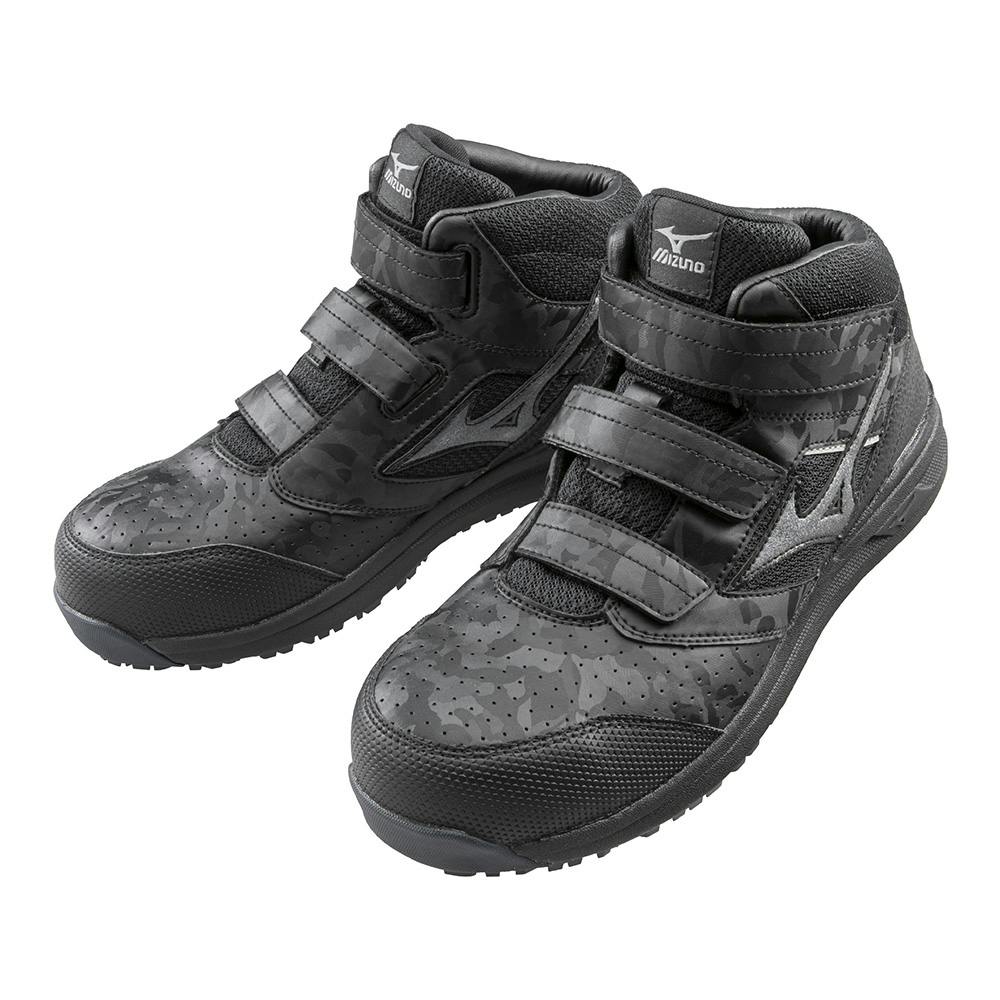 新品未使用　SUKALAエンボスリーフ柄　黒　サイズM セーフティーシューズ LSII21M 黒 25.0cm | 作業着・作業服