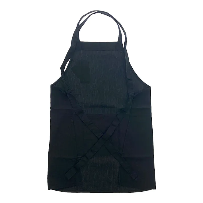 ツイル 無地タスキエプロン ブラック