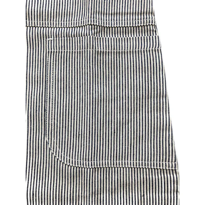 ヒッコリー フリークロスエプロン ホワイト×ネイビー