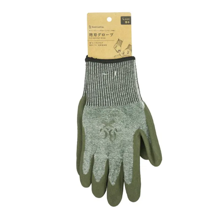 Bush craft ブッシュクラフト 防刃グローブ L 厚手 オリーブドラブ