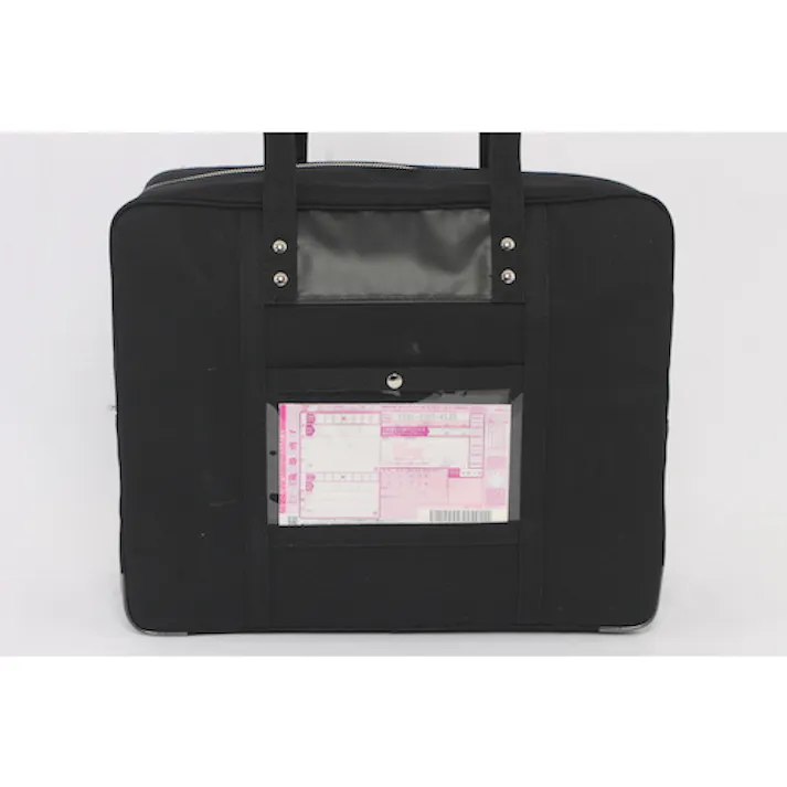 【CAINZ-DASH】三栄産業 帆布メール用ボストン(LL)馬蹄錠金具付 黒 BTLL-U-01【別送品】