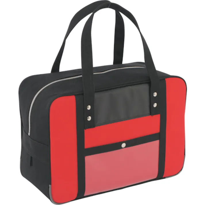 【CAINZ-DASH】三栄産業 帆布メール用ボストン(M)馬蹄錠金具付 赤 BTM-U-02【別送品】