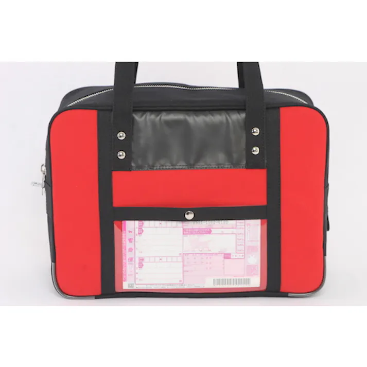 【CAINZ-DASH】三栄産業 帆布メール用ボストン(M)馬蹄錠金具付 赤 BTM-U-02【別送品】