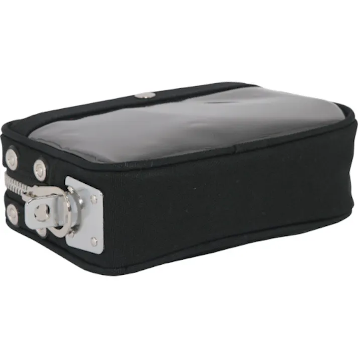 【CAINZ-DASH】三栄産業 帆布メール用ポーチ(SS)馬蹄錠金具付 黒 PSS-U-01【別送品】