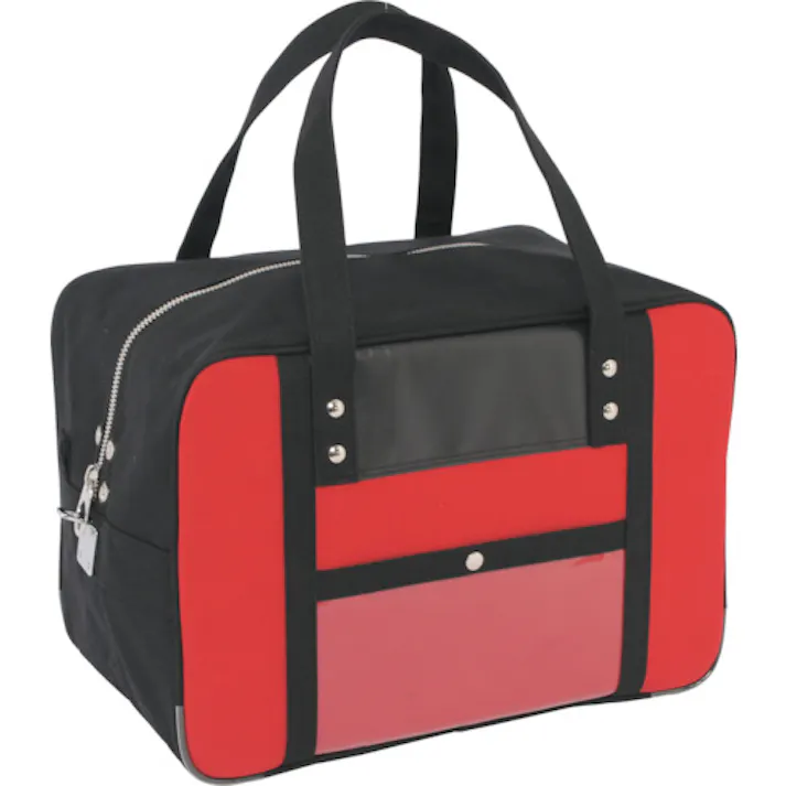 【CAINZ-DASH】三栄産業 帆布メール用ボストンMマチ広 馬蹄錠金具付 赤 BTMDE-U-02【別送品】