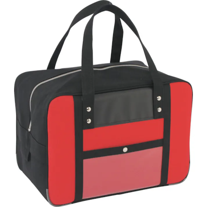 【CAINZ-DASH】三栄産業 帆布メール用ボストンMマチ広 馬蹄錠金具付 赤 BTMDE-U-02【別送品】