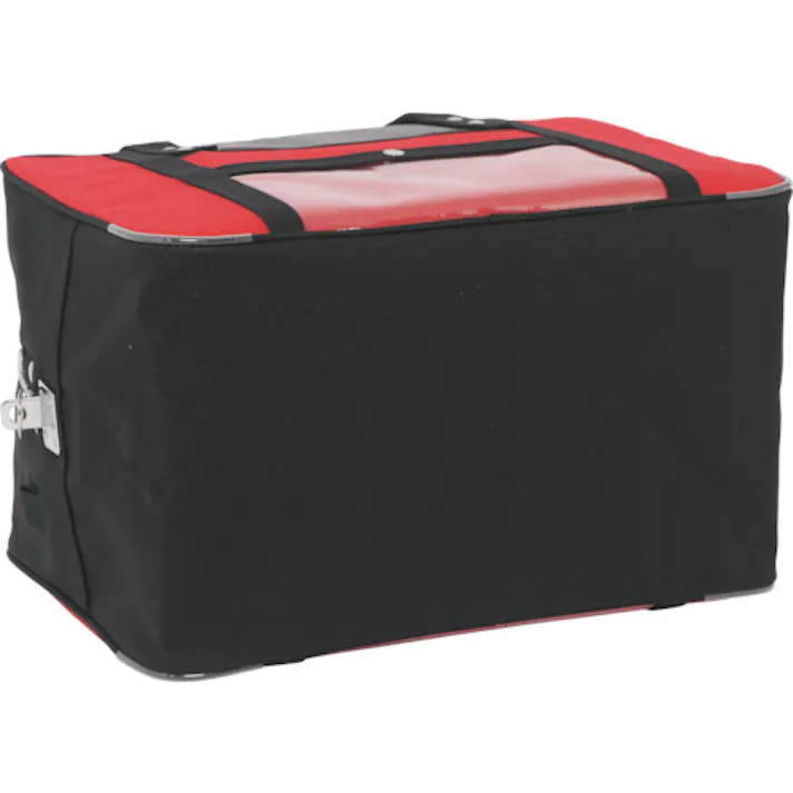 【CAINZ-DASH】三栄産業 帆布メール用ボストンMマチ広 馬蹄錠金具付 赤 BTMDE-U-02【別送品】