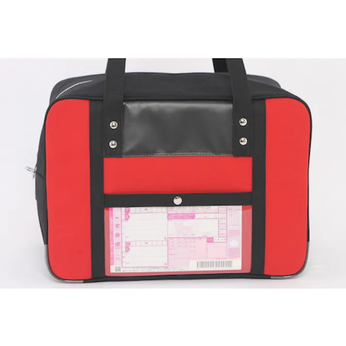 【CAINZ-DASH】三栄産業 帆布メール用ボストンMマチ広 馬蹄錠金具付 赤 BTMDE-U-02【別送品】