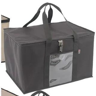 【CAINZ-DASH】三栄産業 折り畳みコンテナバッグ 50L 黒 WS-CB50-01【別送品】