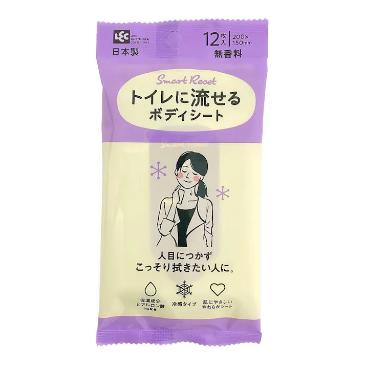流せるボディシート 無香料 12枚入