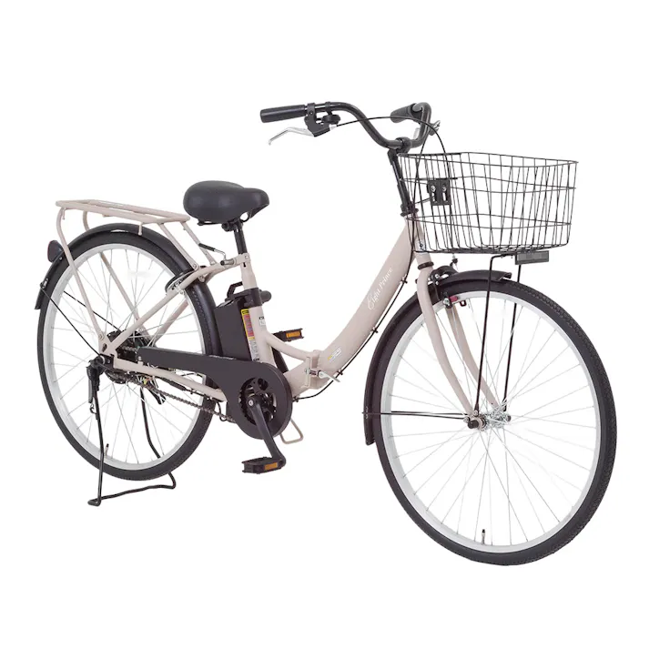 電動アシスト自転車 折りたたみワンモードアシスト EightPrince 26インチ SST-DRO100 ライトベージュ