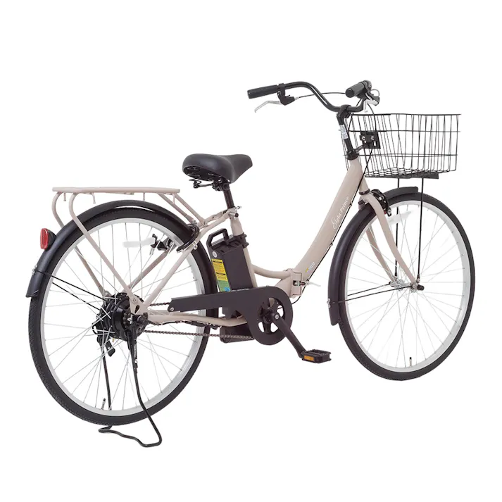 電動アシスト自転車 折りたたみワンモードアシスト EightPrince 26インチ SST-DRO100 ライトベージュ