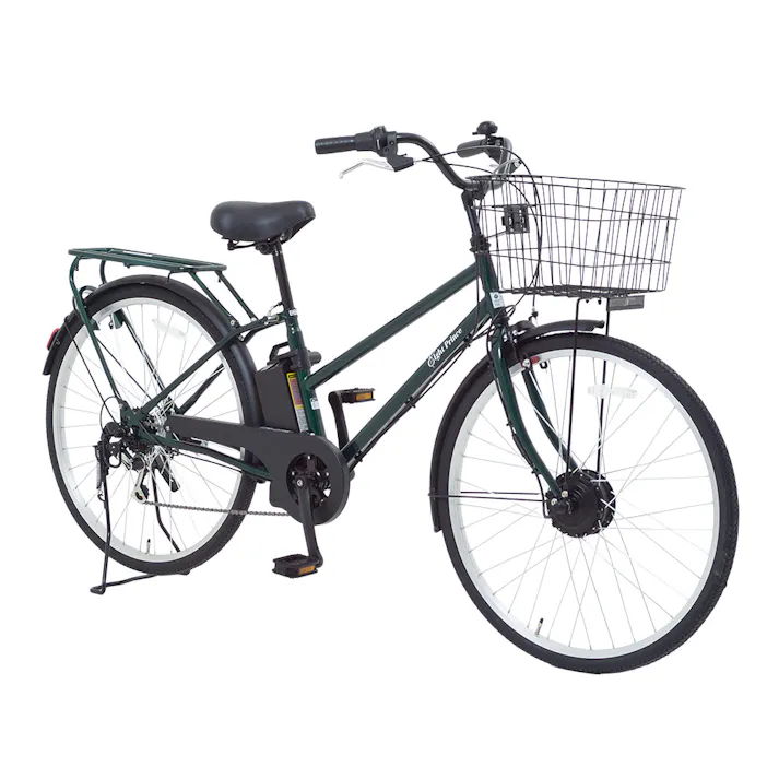 電動アシスト自転車 ワンモードアシスト EightPrince 26インチ 外装6段 SST-ATS266 ミッドナイトグリーン