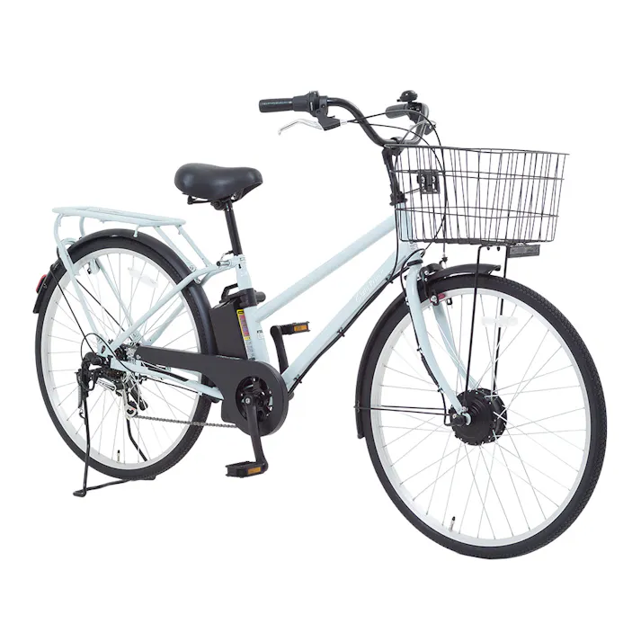 電動アシスト自転車 ワンモードアシスト EightPrince 26インチ 外装6段 SST-ATS266 ウォーターブルー