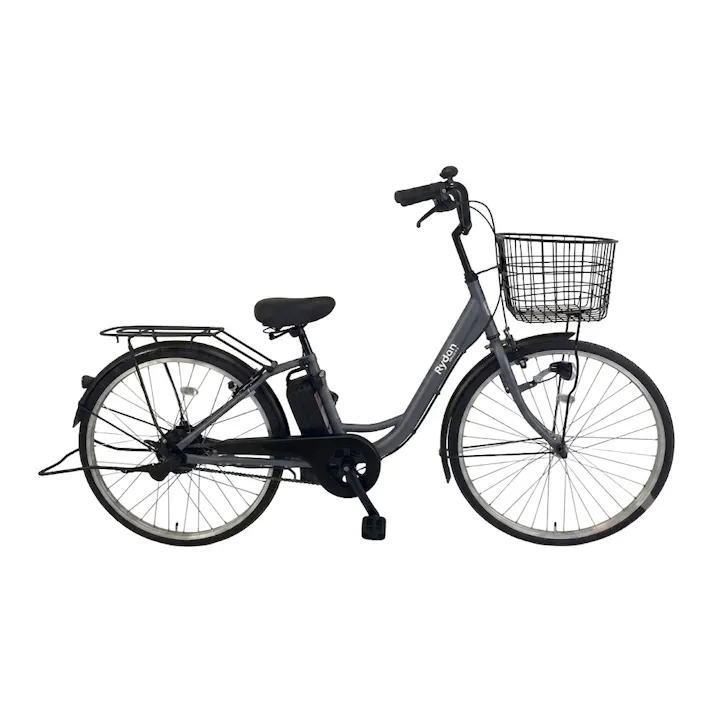 26年モデル 電動アシスト自転車 ワンモードアシスト 26インチ マットグレー