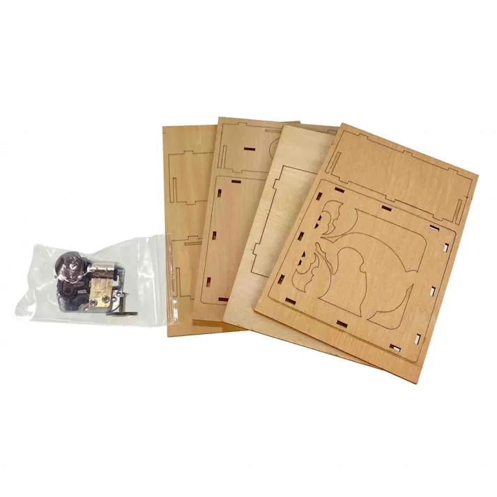 木で作るオルゴール貯金箱 いるか