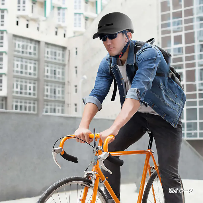 シティサイクルヘルメット ブラック SG認証付き