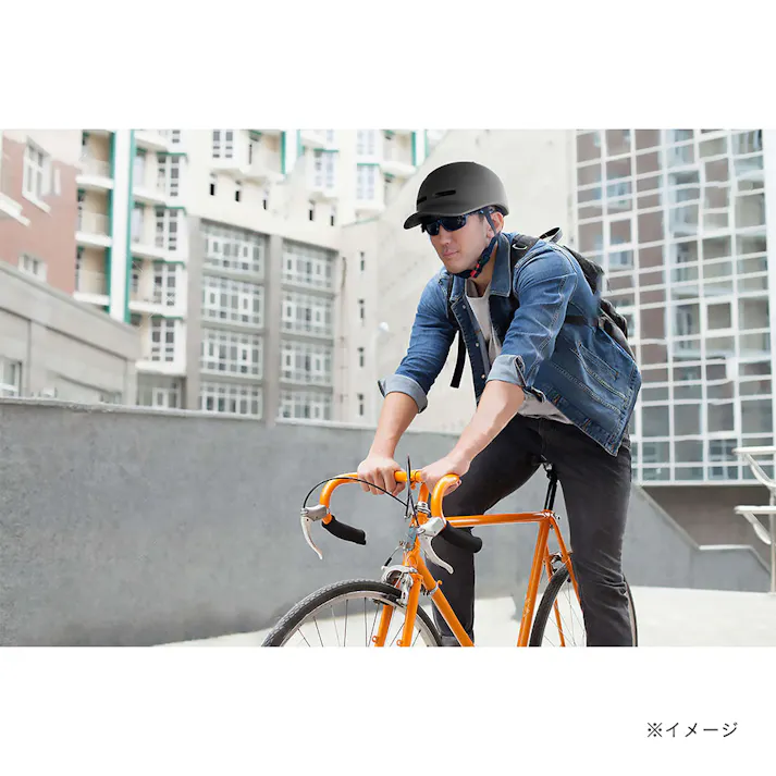 シティサイクルヘルメット ブラック SG認証付き