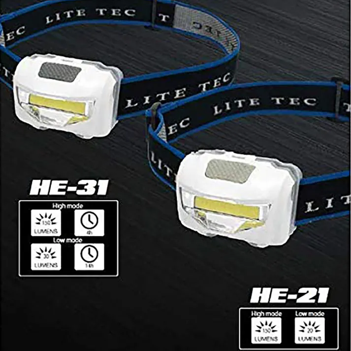 長期LITETEC LEDヘッドライト充電式 3W HE-31