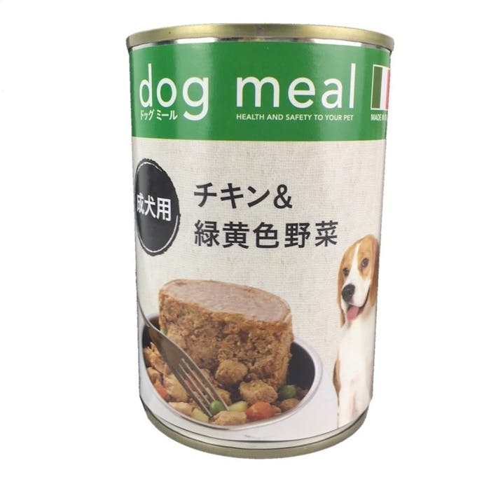 ドッグミール缶 チキン＆緑黄色野菜 成犬用 400g(販売終了)