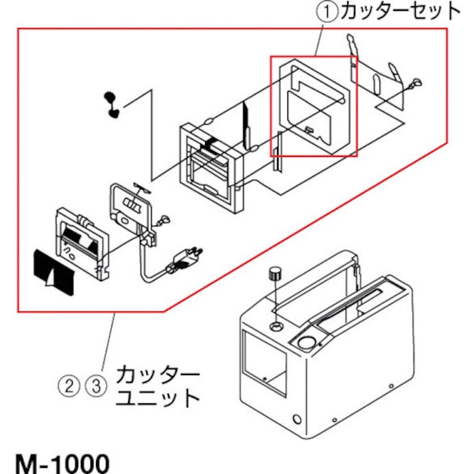 【CAINZ-DASH】エクト テープディスペンサー用部品　テープカッターセット１．２　（Ｍ－１０００・Ｍ－２０００・ＭＳ－１１００・ＭＳ－２２００用） 254/255【別送品】