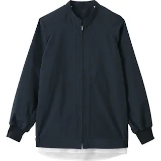 【CAINZ-DASH】サーヴォ 長袖ジャンパー 食品工場 白衣 衛生 ネイビー S CD-394-K3-S【別送品】