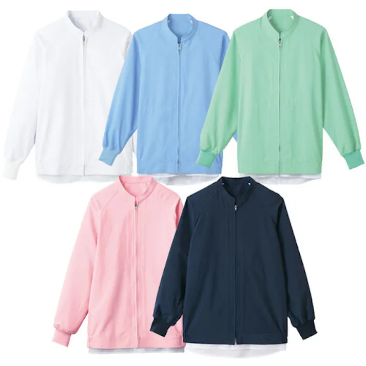 【CAINZ-DASH】サーヴォ 長袖ジャンパー 食品工場 白衣 衛生 ネイビー S CD-394-K3-S【別送品】