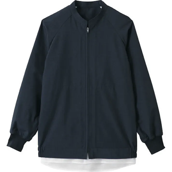 【CAINZ-DASH】サーヴォ 長袖ジャンパー 食品工場 白衣 衛生 ネイビー 3L CD-394-K3-3L【別送品】