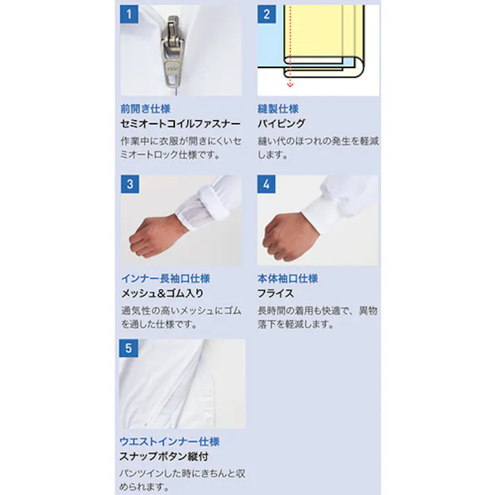 【CAINZ-DASH】サーヴォ 長袖ジャンパー 食品工場 白衣 衛生 ネイビー 3L CD-394-K3-3L【別送品】