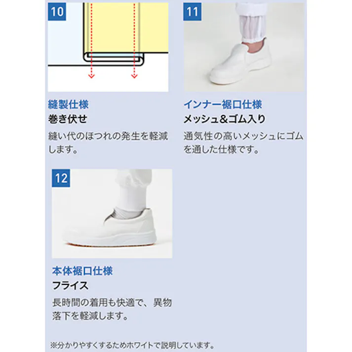 【CAINZ-DASH】サーヴォ ホッピングパンツ 食品工場 白衣 衛生 ネイビー SS CD-694-K3-SS【別送品】