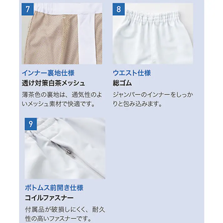 【CAINZ-DASH】サーヴォ ホッピングパンツ 食品工場 白衣 衛生 ネイビー 4L CD-694-K3-4L【別送品】