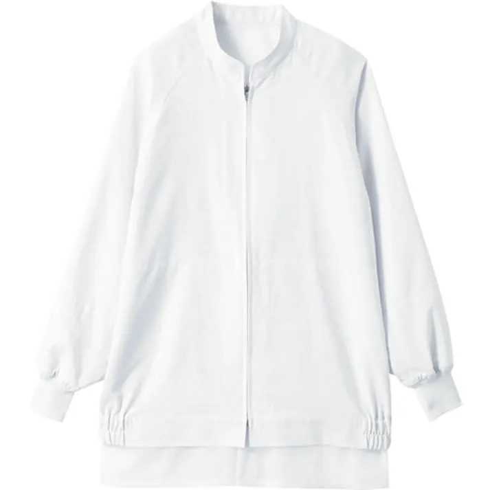 【CAINZ-DASH】サーヴォ 長袖ジャンパー 食品工場 白衣 衛生 ホワイト L AQ-495-A9-L【別送品】