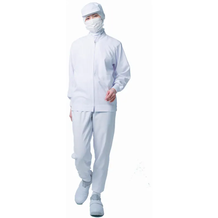 【CAINZ-DASH】サーヴォ 長袖ジャンパー 食品工場 白衣 衛生 ホワイト 4L AQ-495-A9-4L【別送品】