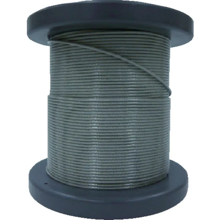 【CAINZ-DASH】大阪コートロープ SUSワイヤロープ1.20/1.50mm 7×7 50m巻コート付(クリアー) NSB120-150-50M【別送品】