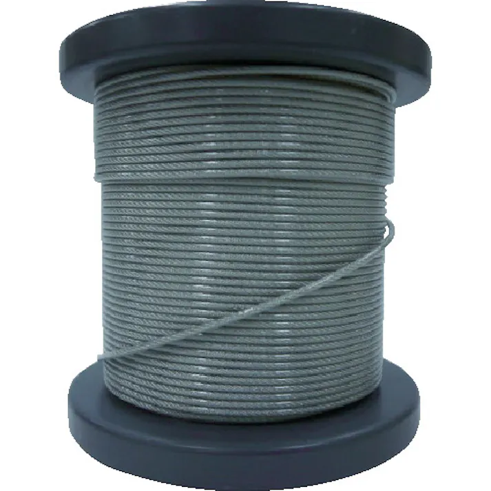 【CAINZ-DASH】大阪コートロープ SUSワイヤロープ1.50/1.80mm 7×7 50m巻コート付(クリアー) NSB150-180-50M【別送品】