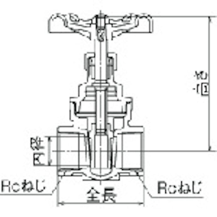 【CAINZ-DASH】オンダ製作所 ＳＶＧ２型（ゲートバルブ）　Ｒｃ１ SVG2-25【別送品】