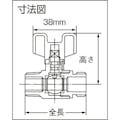 【CAINZ-DASH】オンダ製作所 ＡＥ３型ボールバルブ　Ｒｃ１／２　×　Ｇ１／２ AE3-13M【別送品】