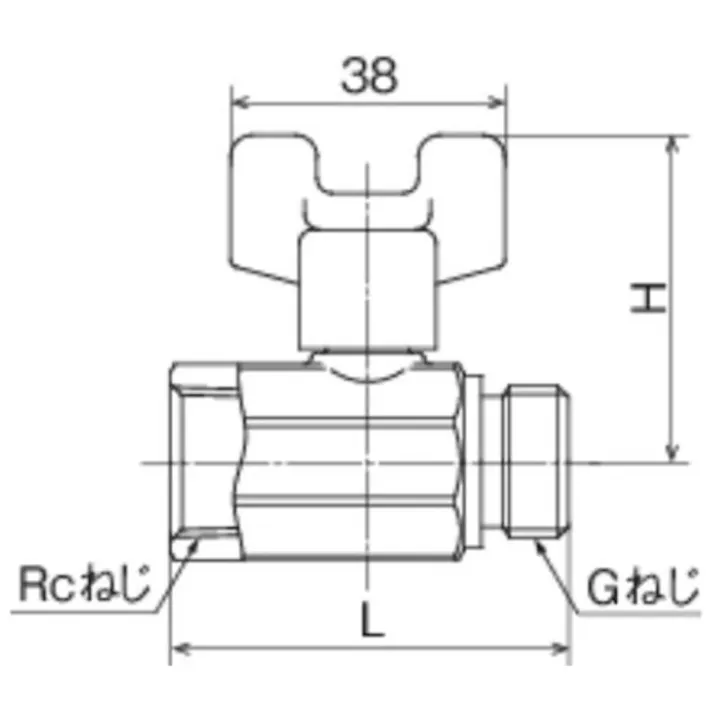 【CAINZ-DASH】オンダ製作所 ボールバルブAE3型 Rc1/2 × G1/2 AE3-13M【別送品】