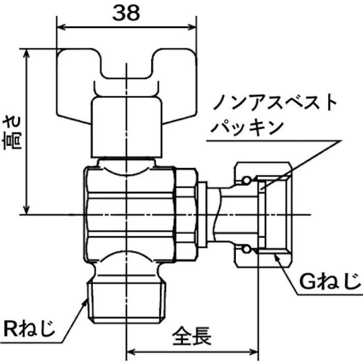 【CAINZ-DASH】オンダ製作所 AL6型ボールバルブ R3/4 × ナット付アダプター(G3/4) AL6-20M【別送品】
