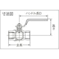 【CAINZ-DASH】オンダ製作所 黄銅ボールバルブ　ＦＦ型（フルボア）　Ｒｃ１／４　レバーハンドル FF-08【別送品】