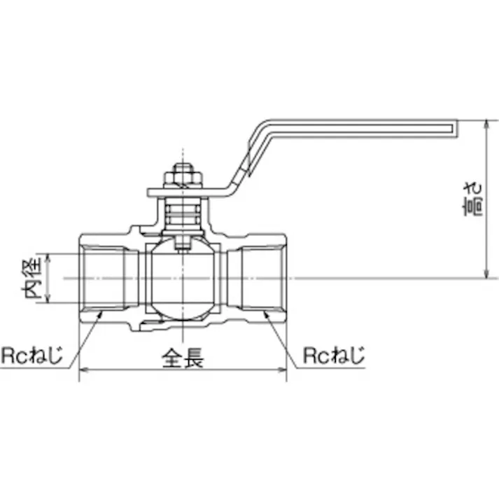 【CAINZ-DASH】オンダ製作所 黄銅ボールバルブ FF型(フルボア) Rc3/8 レバーハンドル FF-10【別送品】