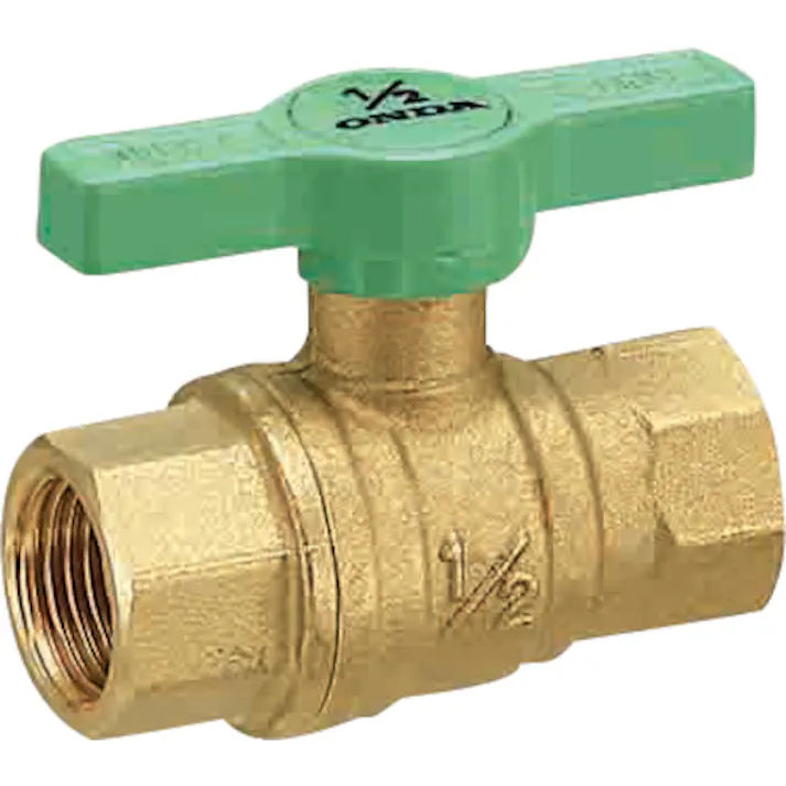 【CAINZ-DASH】オンダ製作所 黄銅ボールバルブ FF型(フルボア) Rc3/8 Tハンドル FF-T10【別送品】