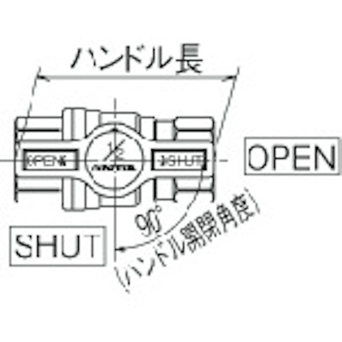 【CAINZ-DASH】オンダ製作所 黄銅ボールバルブ　ＦＦ型（フルボア）　Ｒｃ３／８　Ｔハンドル FF-T10【別送品】