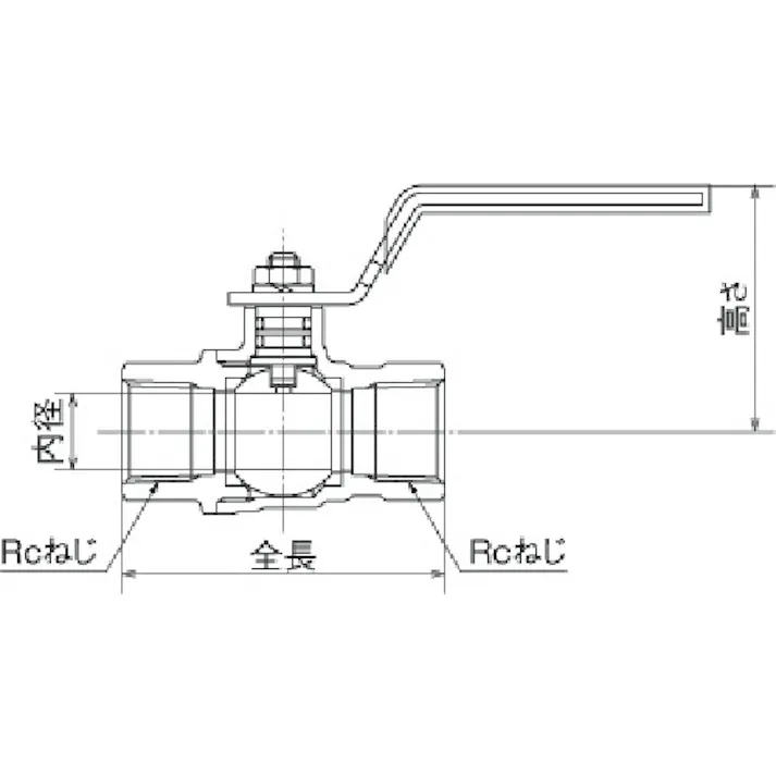 【CAINZ-DASH】オンダ製作所 黄銅ボールバルブ FF型(フルボア) Rc1 1/4 レバーハンドル FF-32【別送品】