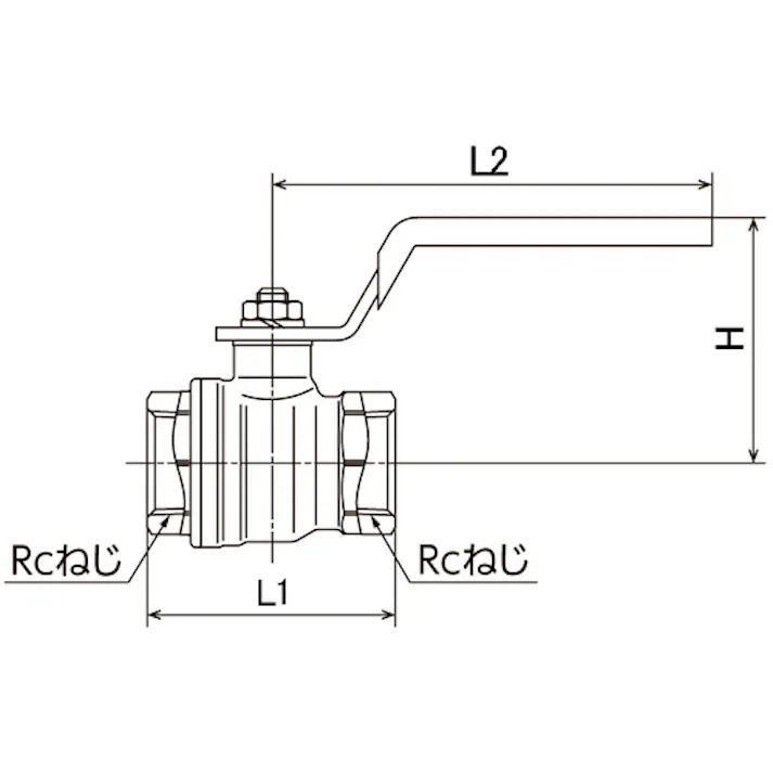 【CAINZ-DASH】オンダ製作所 黄銅ボールバルブ FF2型(フルボアコンパクト) Rc3/8 FF2-10【別送品】