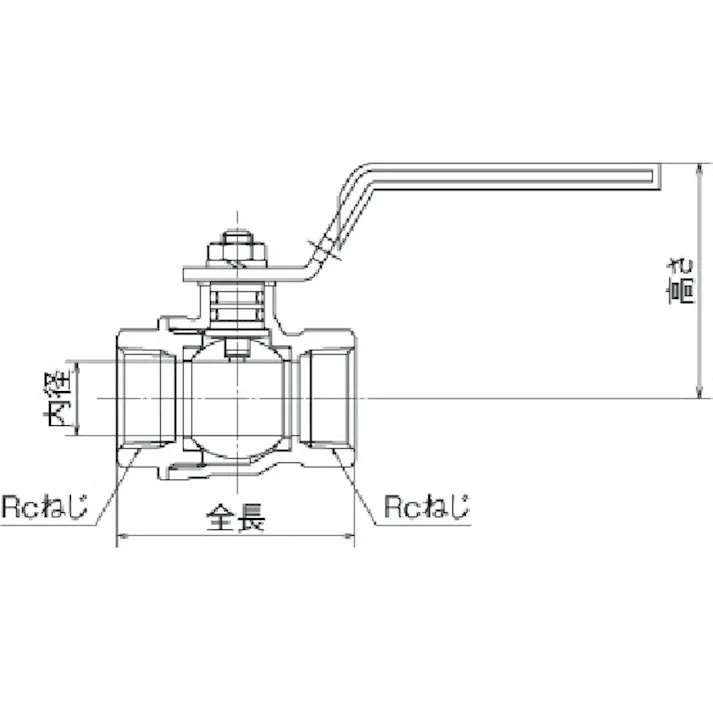 【CAINZ-DASH】オンダ製作所 黄銅ボールバルブ FF2型(フルボアコンパクト) Rc1 1/4 FF2-32【別送品】